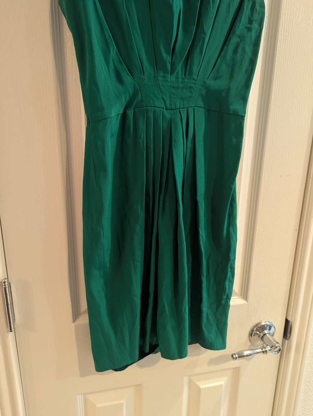 Amanda Uprichard Gabby Pintuck Pleat Silk Dress - Picture 3 of 7